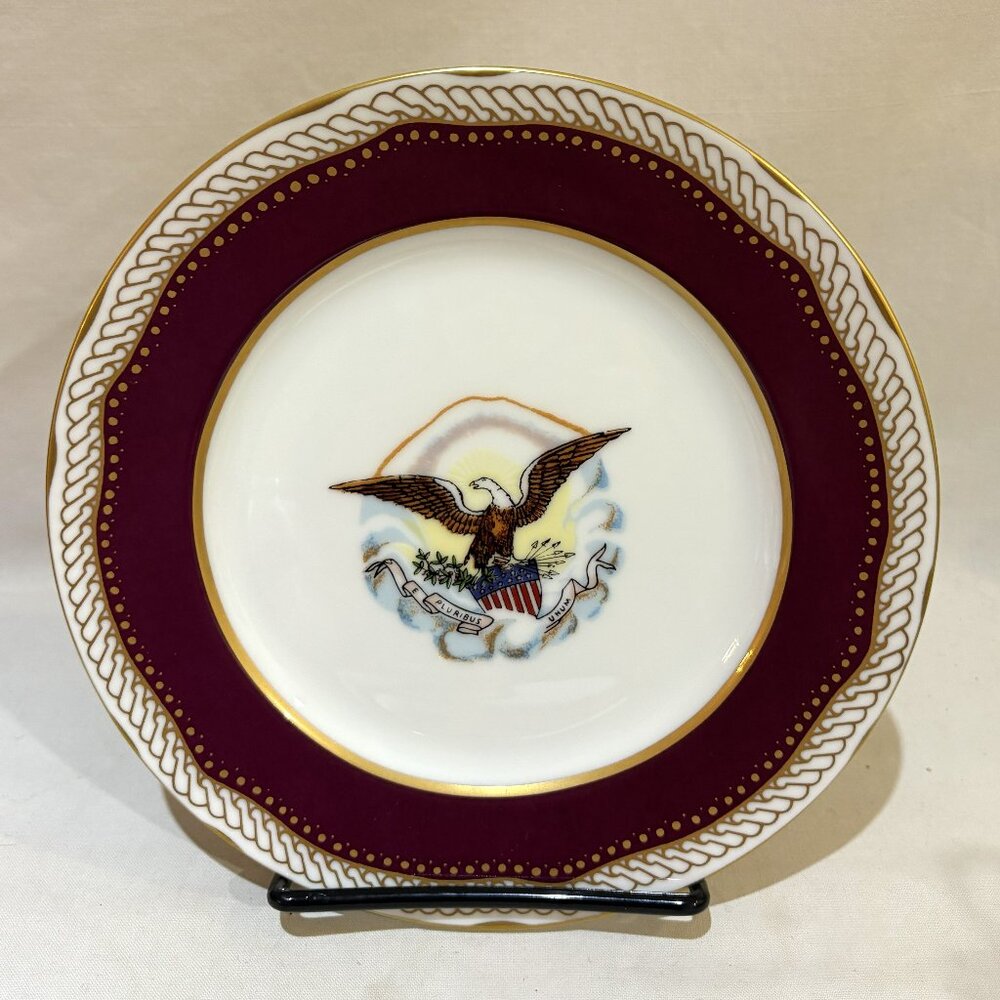 White House Dessert Collection Luncheon Plate Abraham Lincoln by Woodmere PA USA